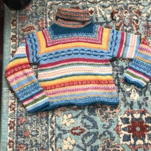 Adorable vintage rainbow pride turtleneck sweater